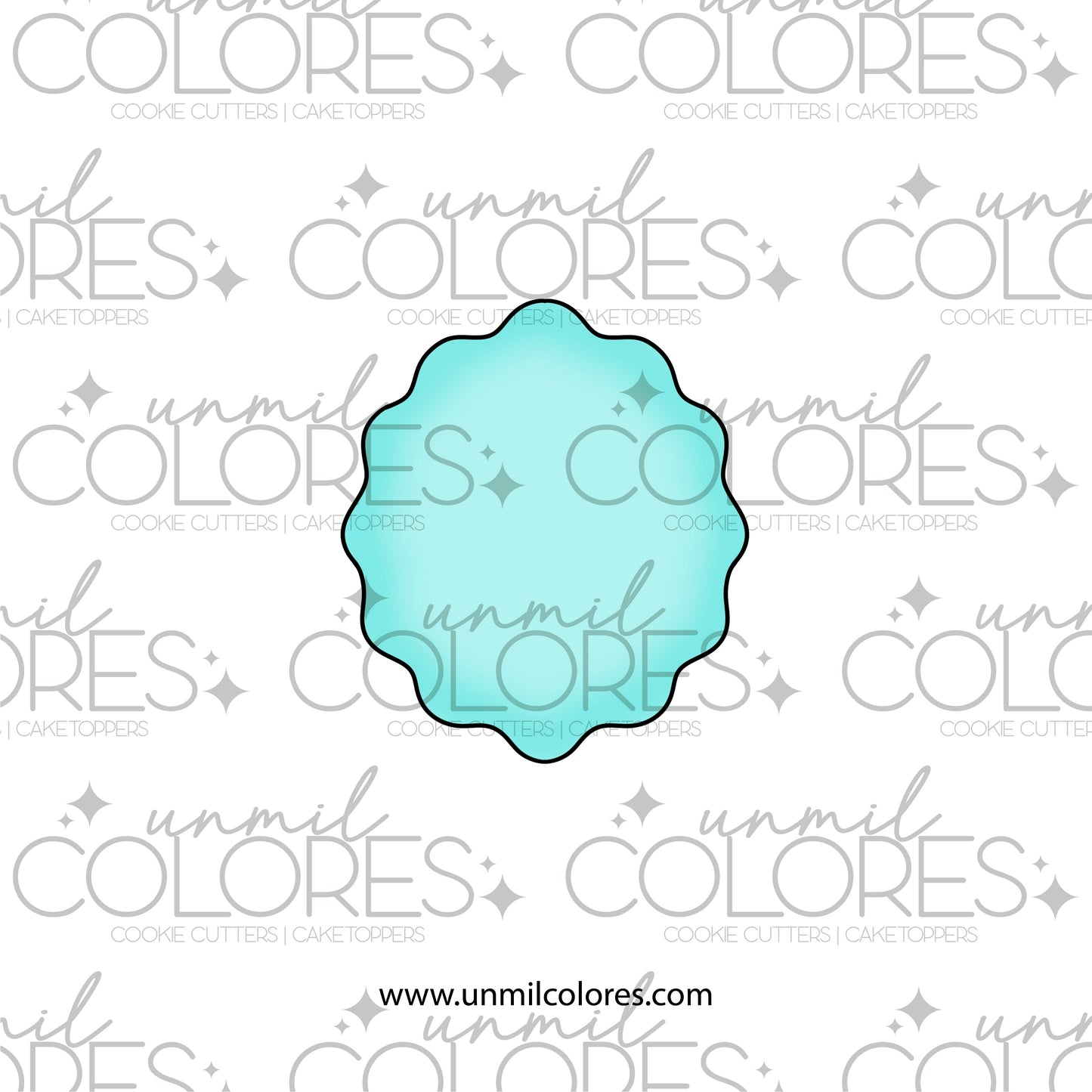 Cortador de Galleta Placa Ovalo ondas