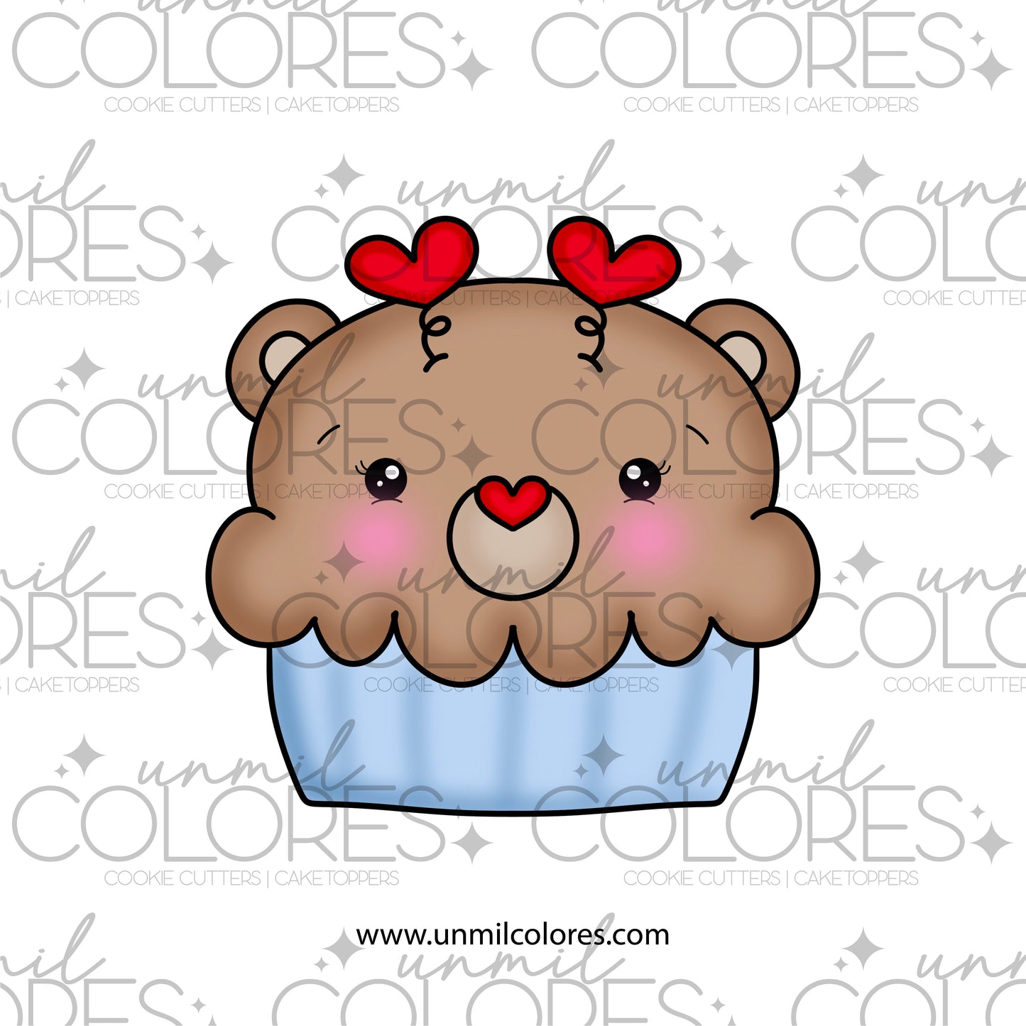Cortador de Galleta Oso Cupcake