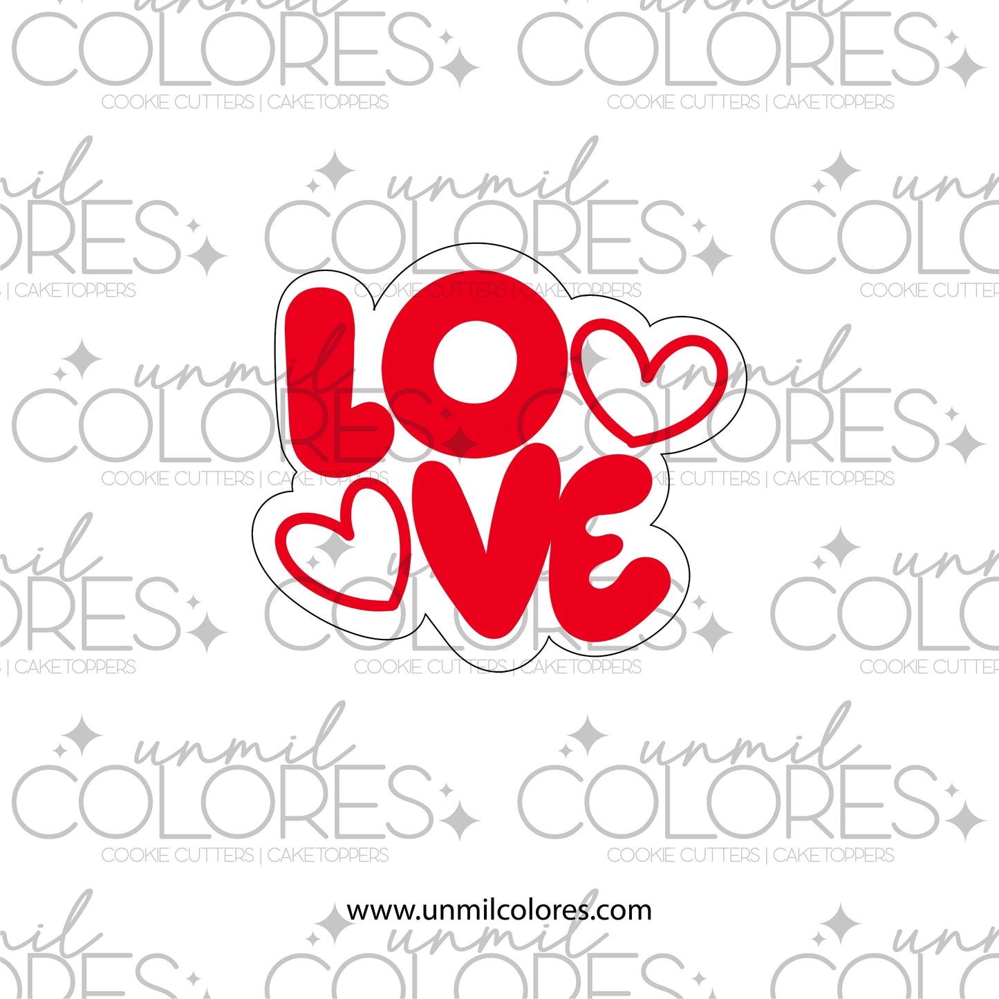 Cortador de Galleta Placa Love