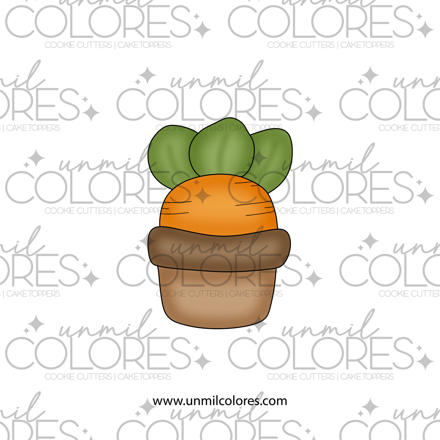 Cortador de Galleta Maceta Zanahoria