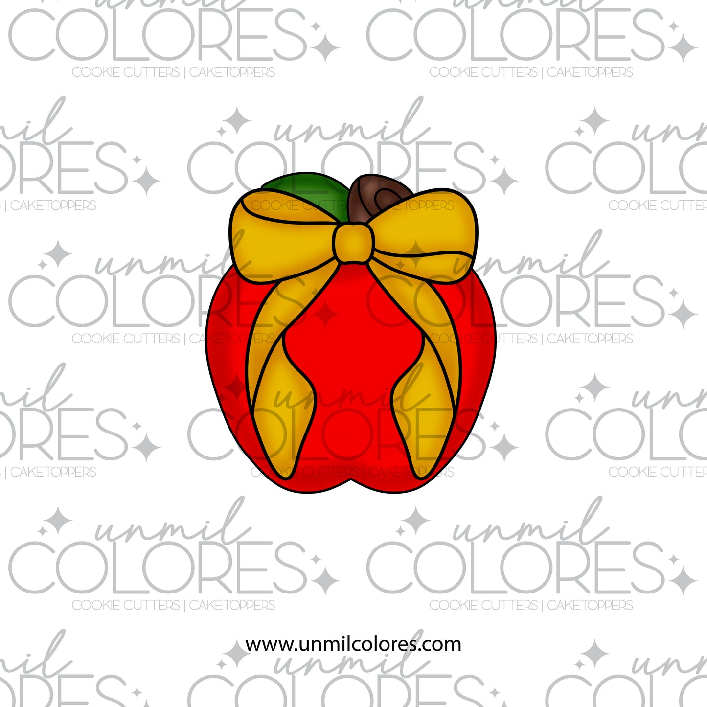 Cortador de Galleta Manzana con Moño