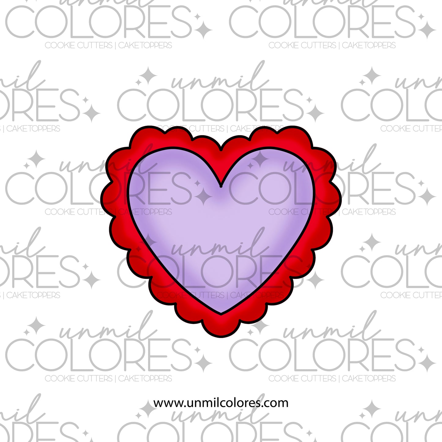 Cortador de Galleta Corazón Ondas