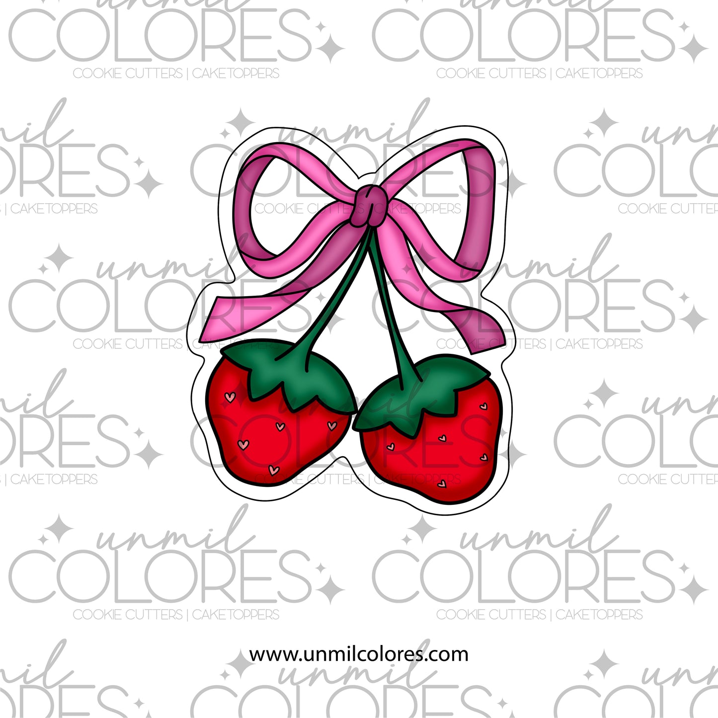 Cortador de Galleta Fresas con Moño