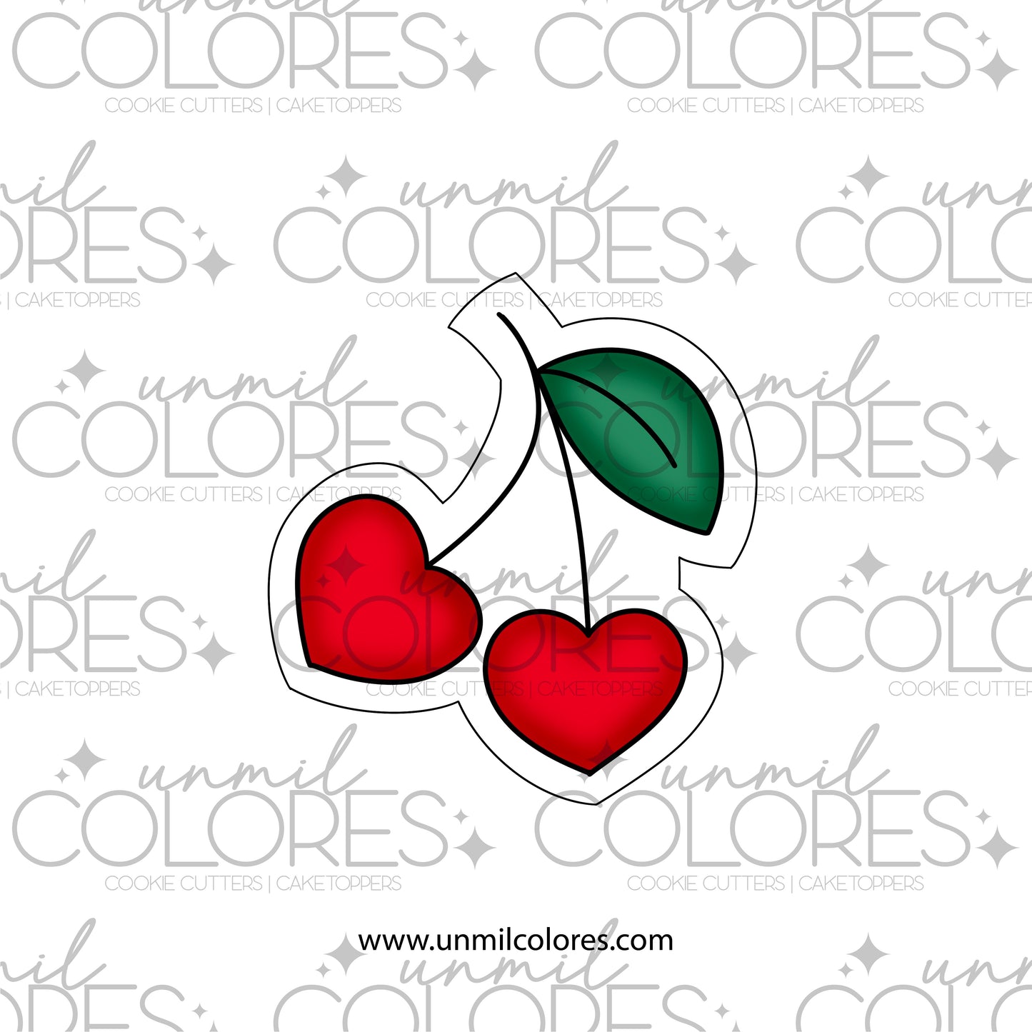Cortador de Galleta Cerezas Corazón