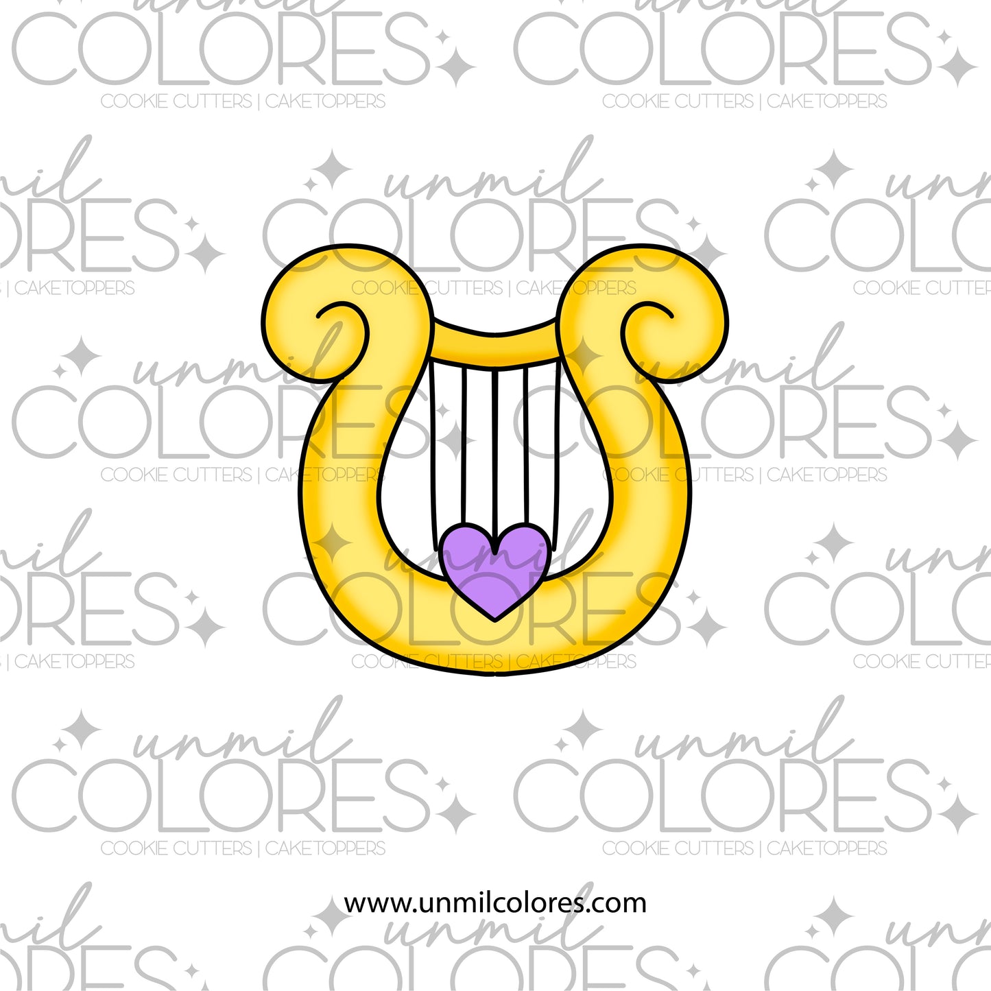 Cortador de Galleta Arpa de Cupido