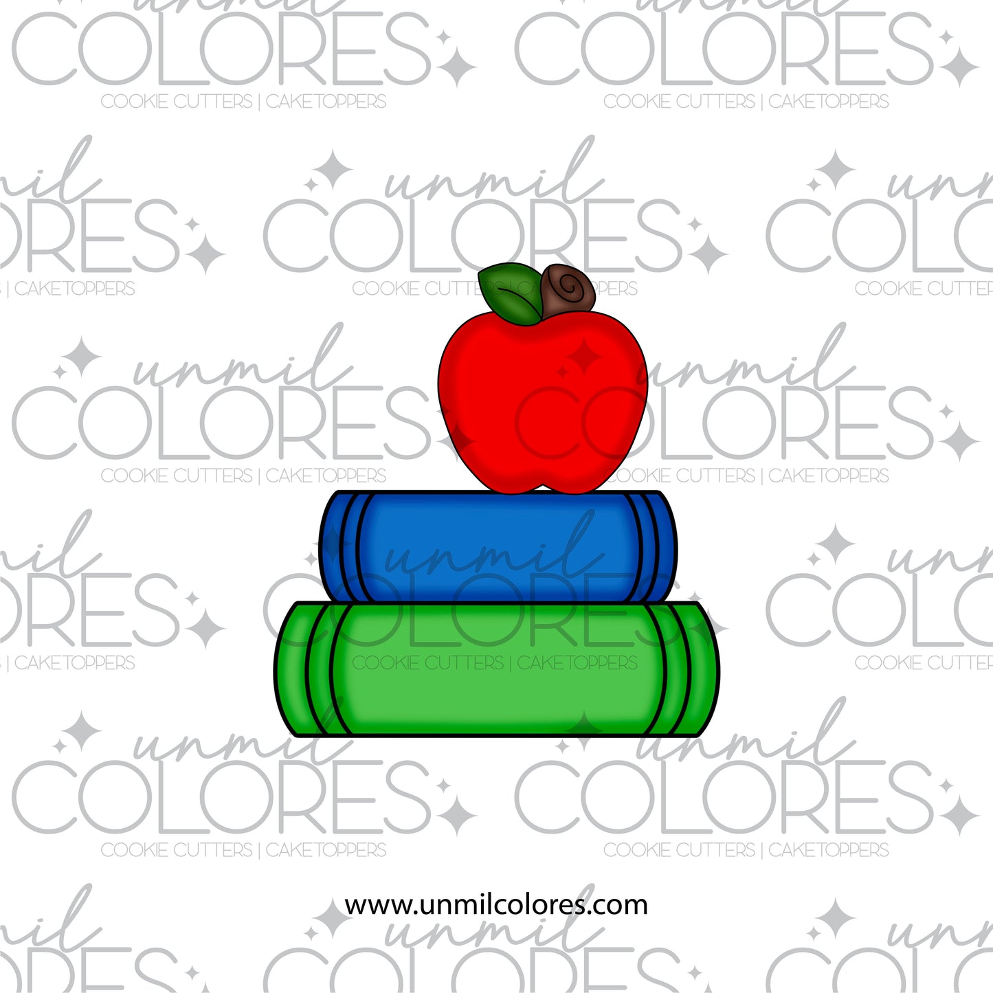 Cortador de Galleta Libros con Manzana