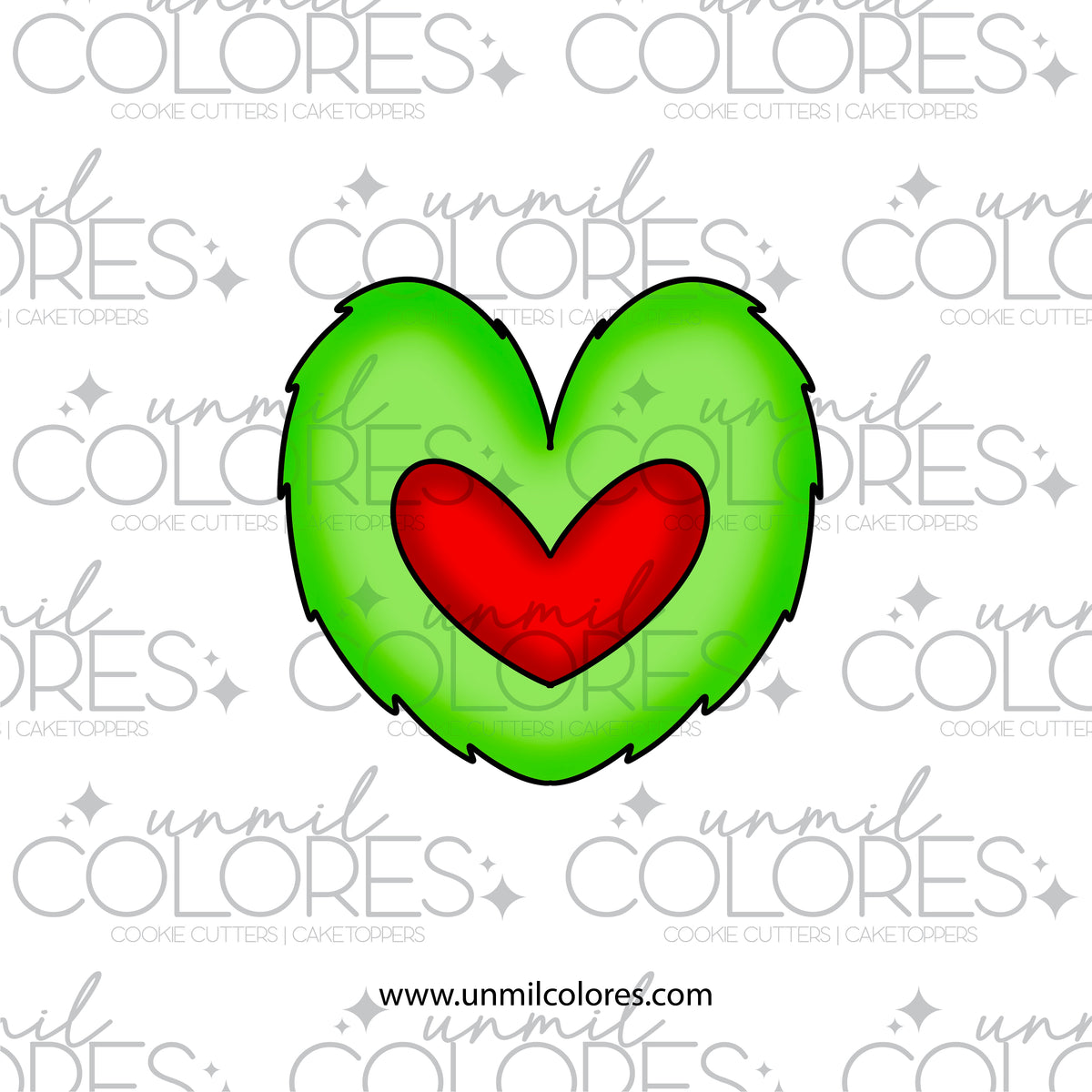 Cortador de Galleta Corazón Grinch