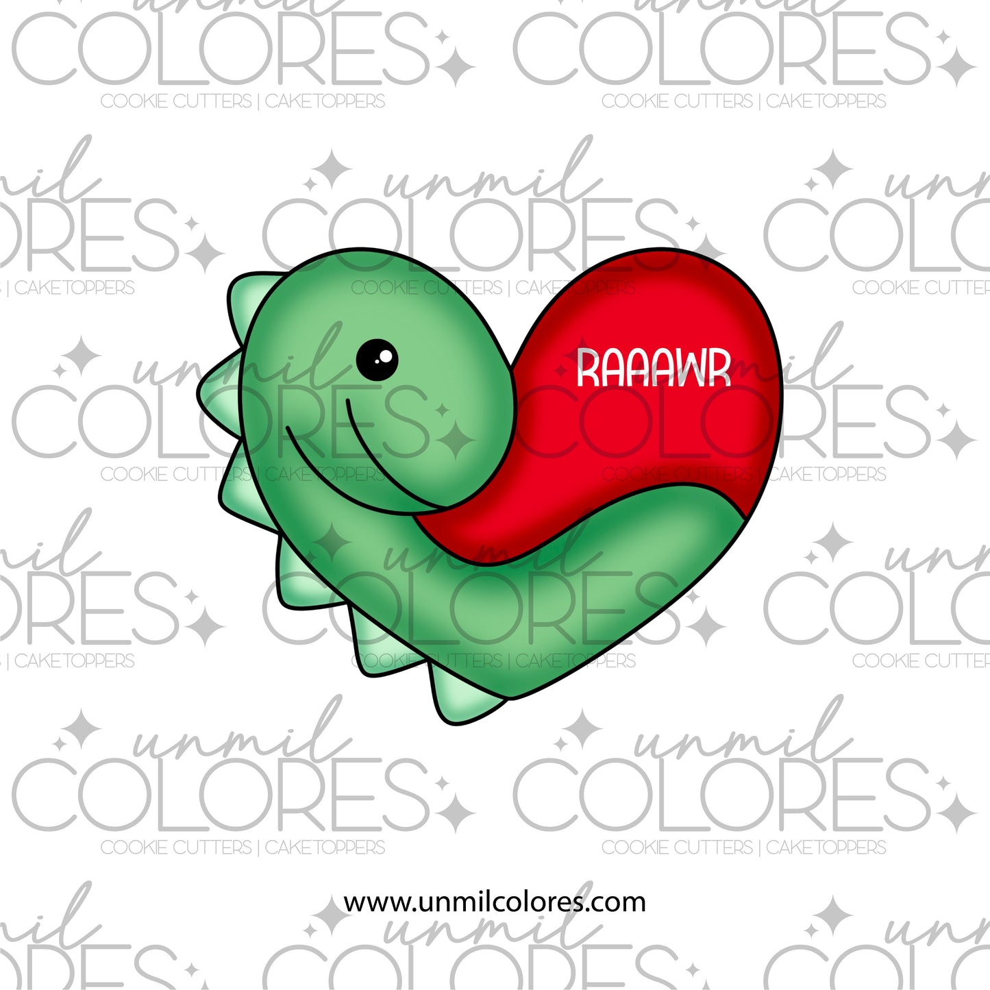 Cortador de Galleta Dino Corazón