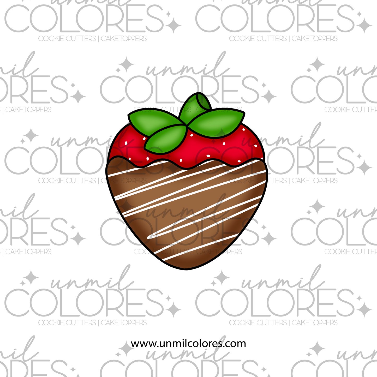 Cortador de Galleta Fresa con Chocolate