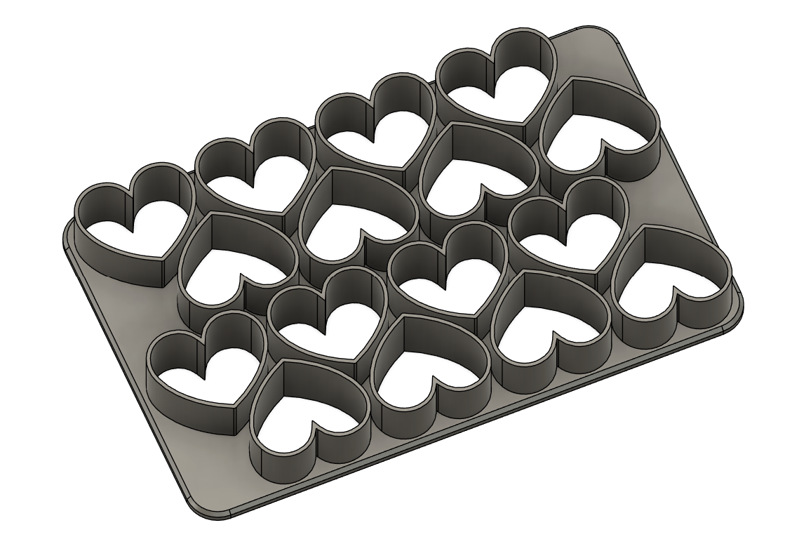 Multicortador Galleta de Corazones ( 16 Corazones 3 x 2.5cm)