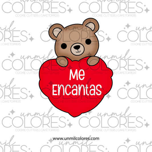 Cortador de Galleta Oso Corazón con Ondas