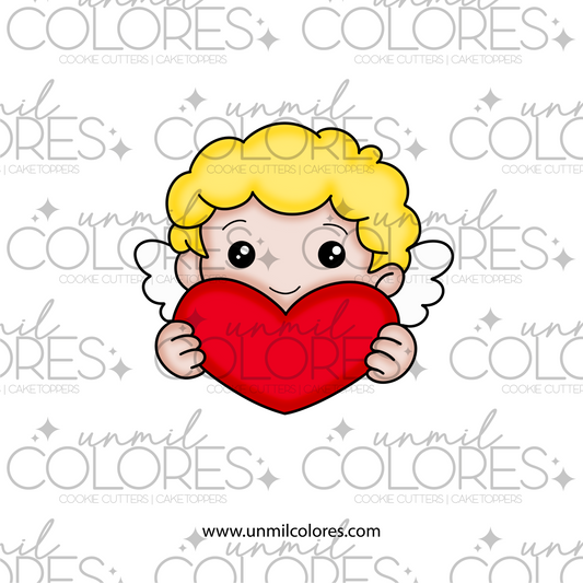 Cortador de Galleta Cupido Carita Corazón