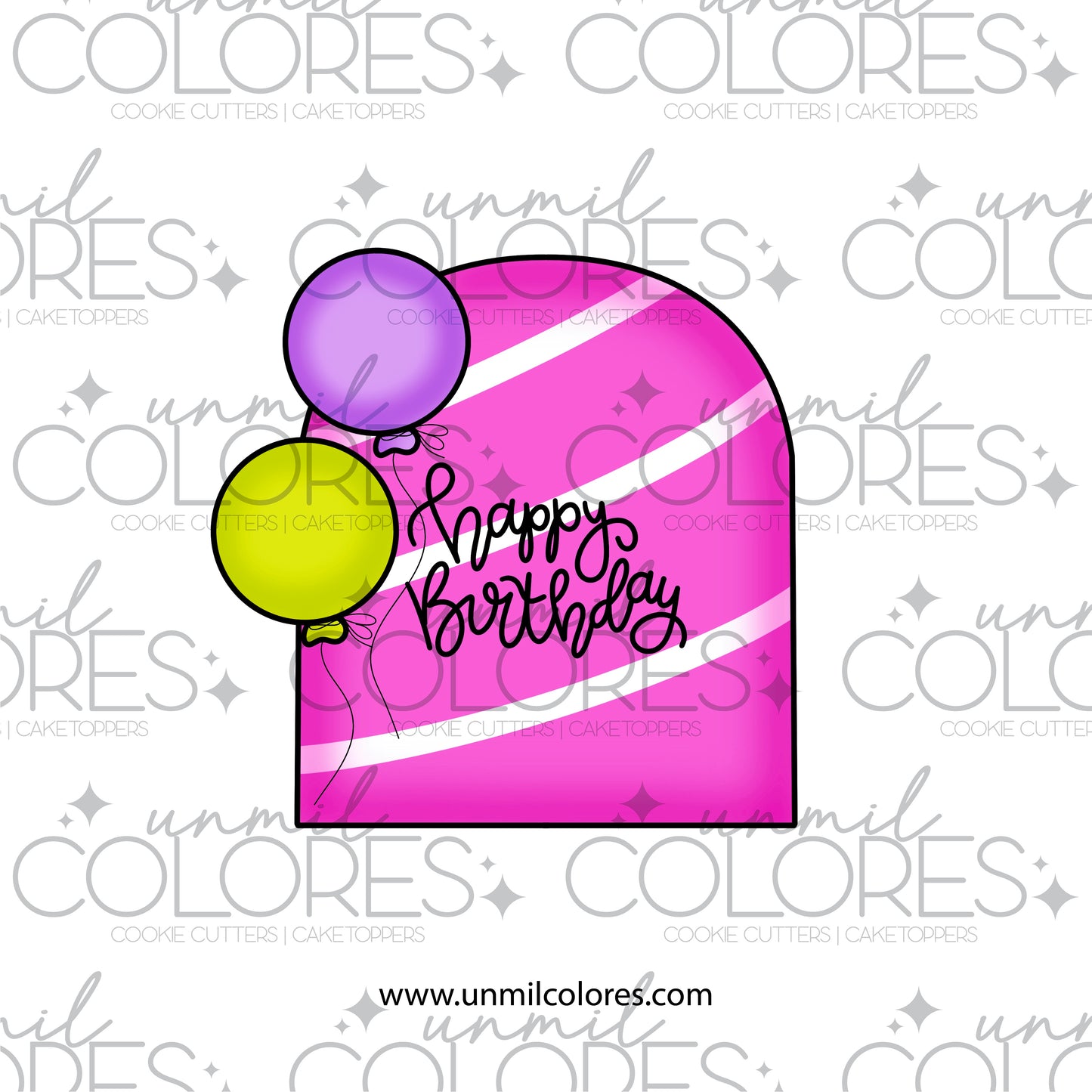 Cortador de Galleta Placa con Globos