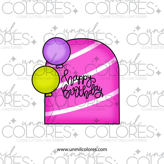 Cortador de Galleta Placa con Globos