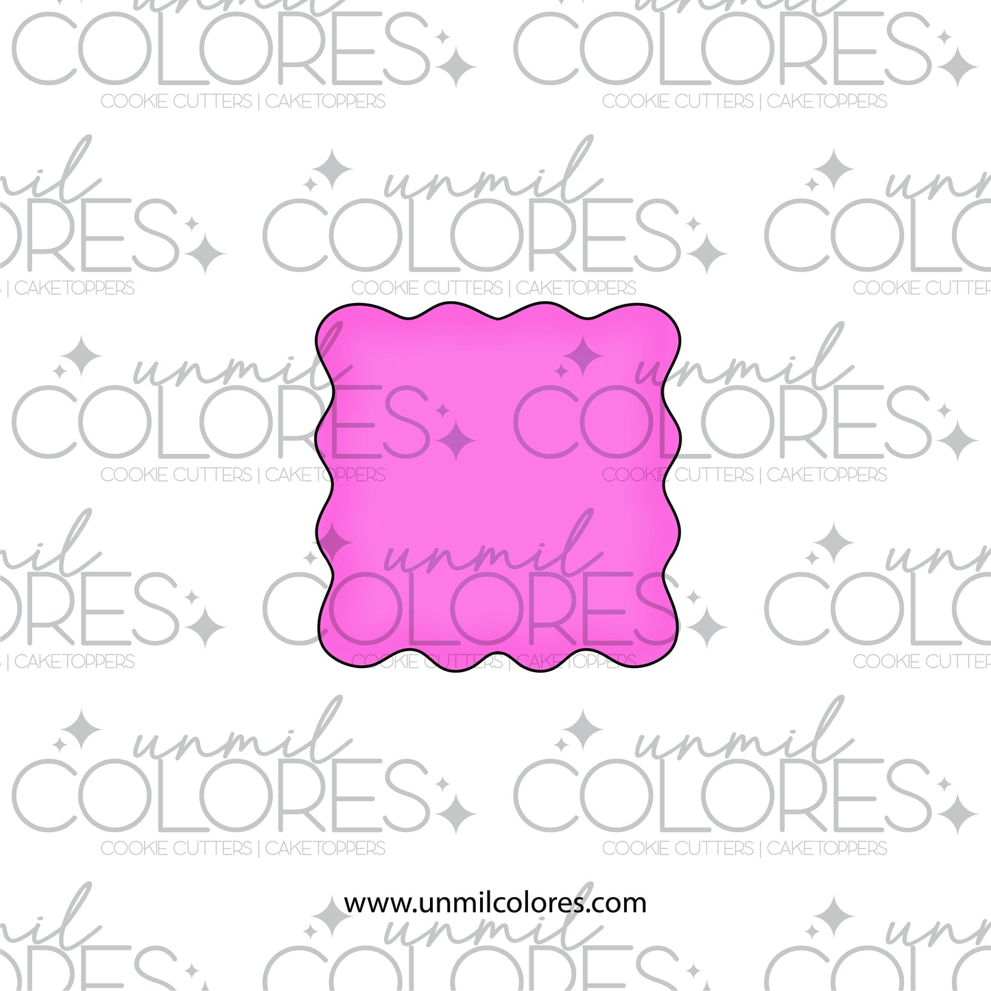 Cortador de Galleta Placa Cuadro Ondas