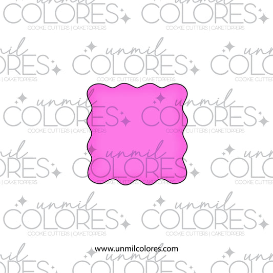 Cortador de Galleta Placa Cuadro Ondas