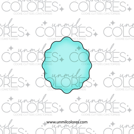 Cortador de Galleta Placa Ovalo ondas