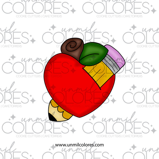 Cortador de Galleta Corazón Con Lápiz