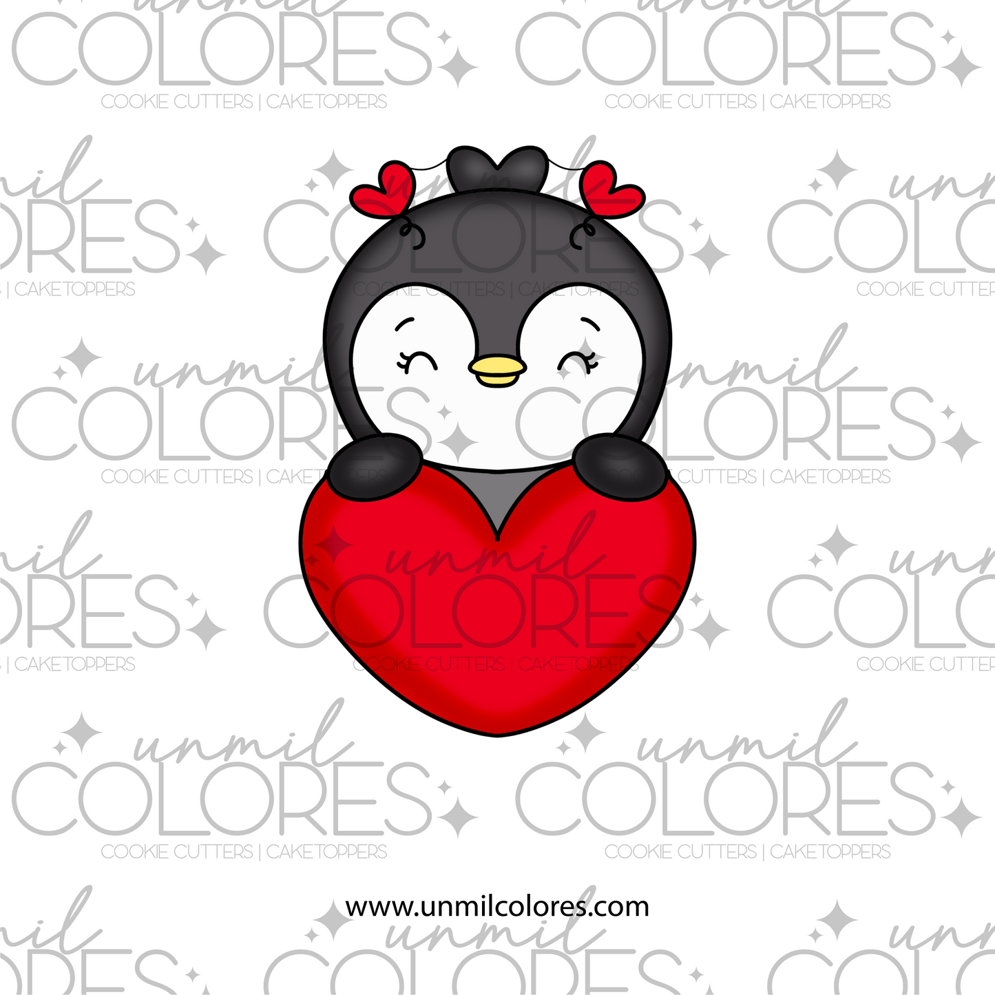 Cortador de Galleta Pingüino Corazón