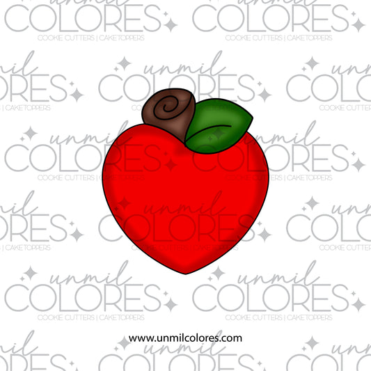 Cortador de Galleta Manzana Corazon