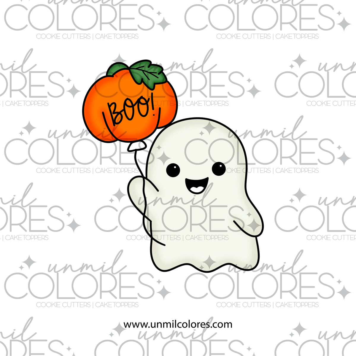 Cortador de Galleta Fantasma con Globo