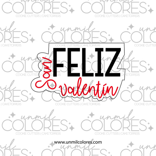 Cortador de Galleta Placa Feliz San Valentín