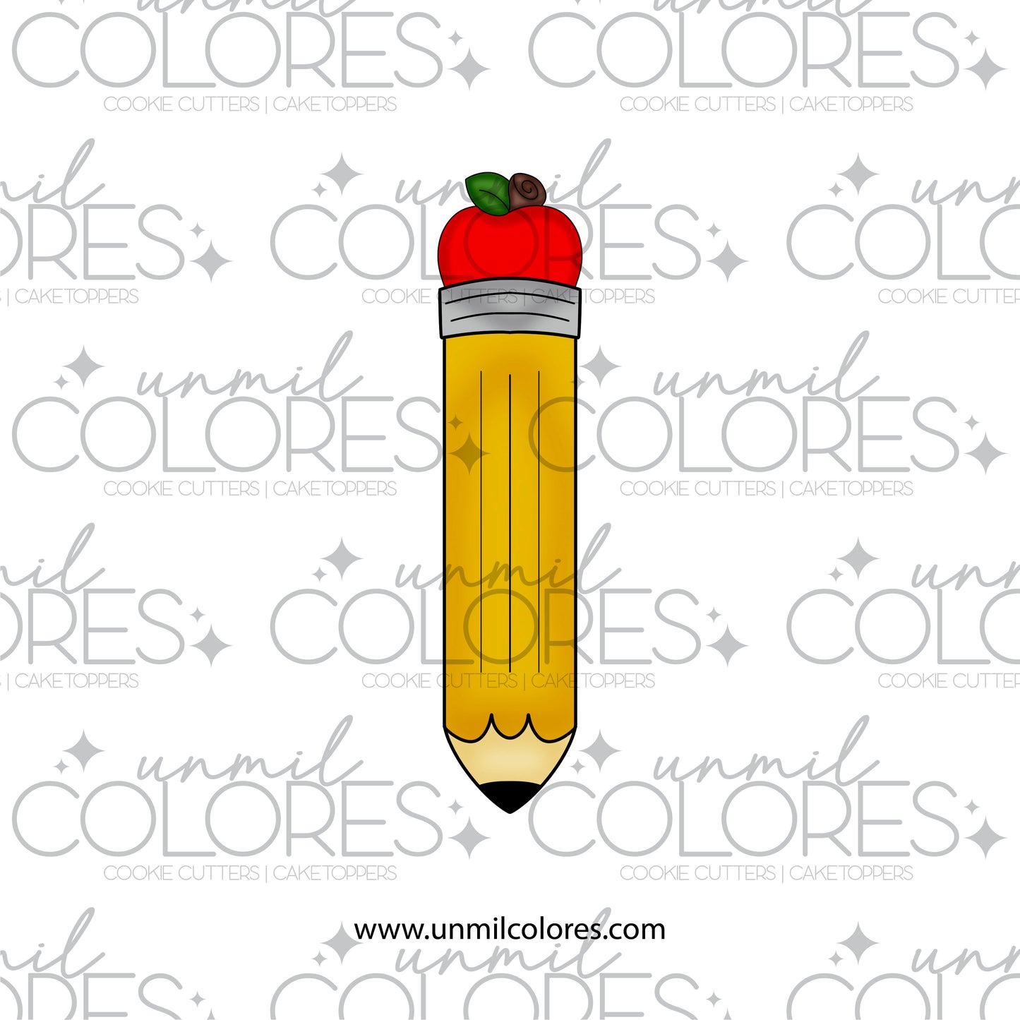 Cortador de Galleta Lápiz Borrador Manzana
