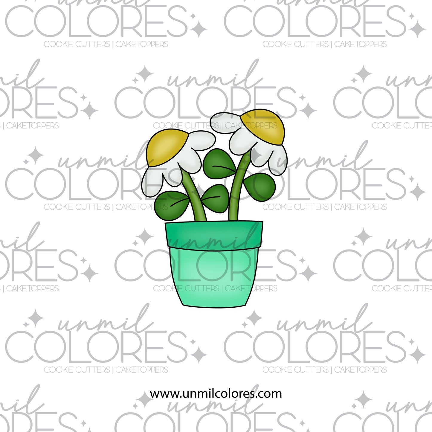 Cortador de Galleta Maceta Flores