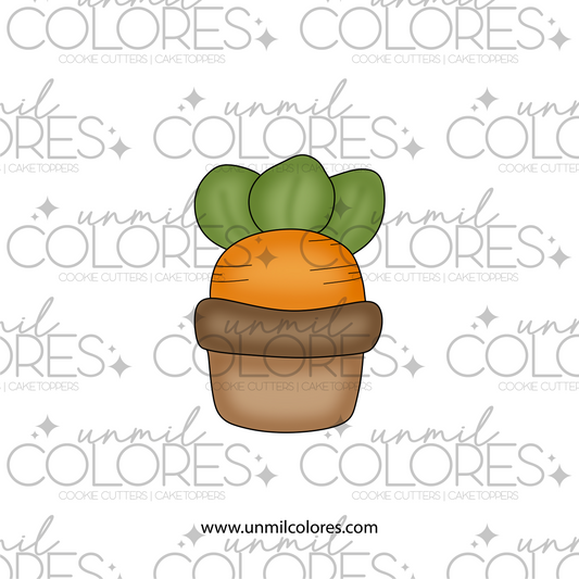 Cortador de Galleta Maceta Zanahoria