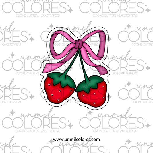 Cortador de Galleta Fresas con Moño