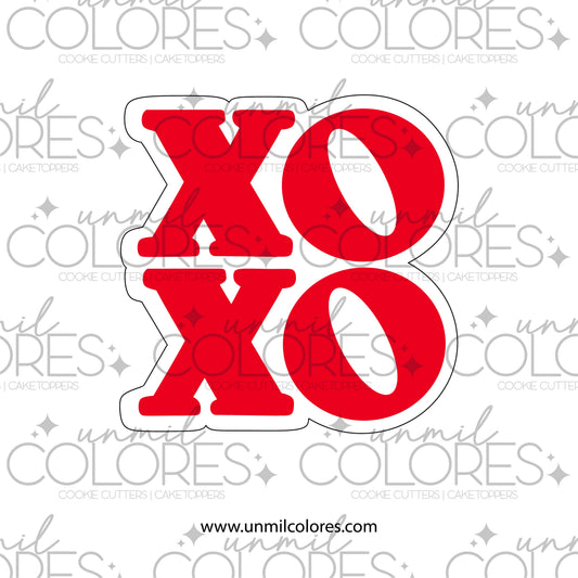 Cortador de Galleta Placa XOXO