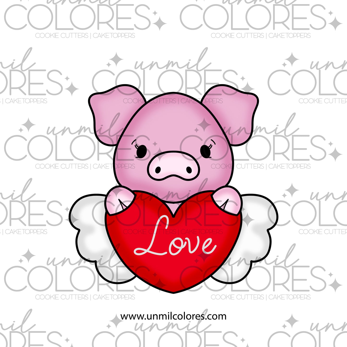 Cortador de Galleta Cerdito Enamorado SV