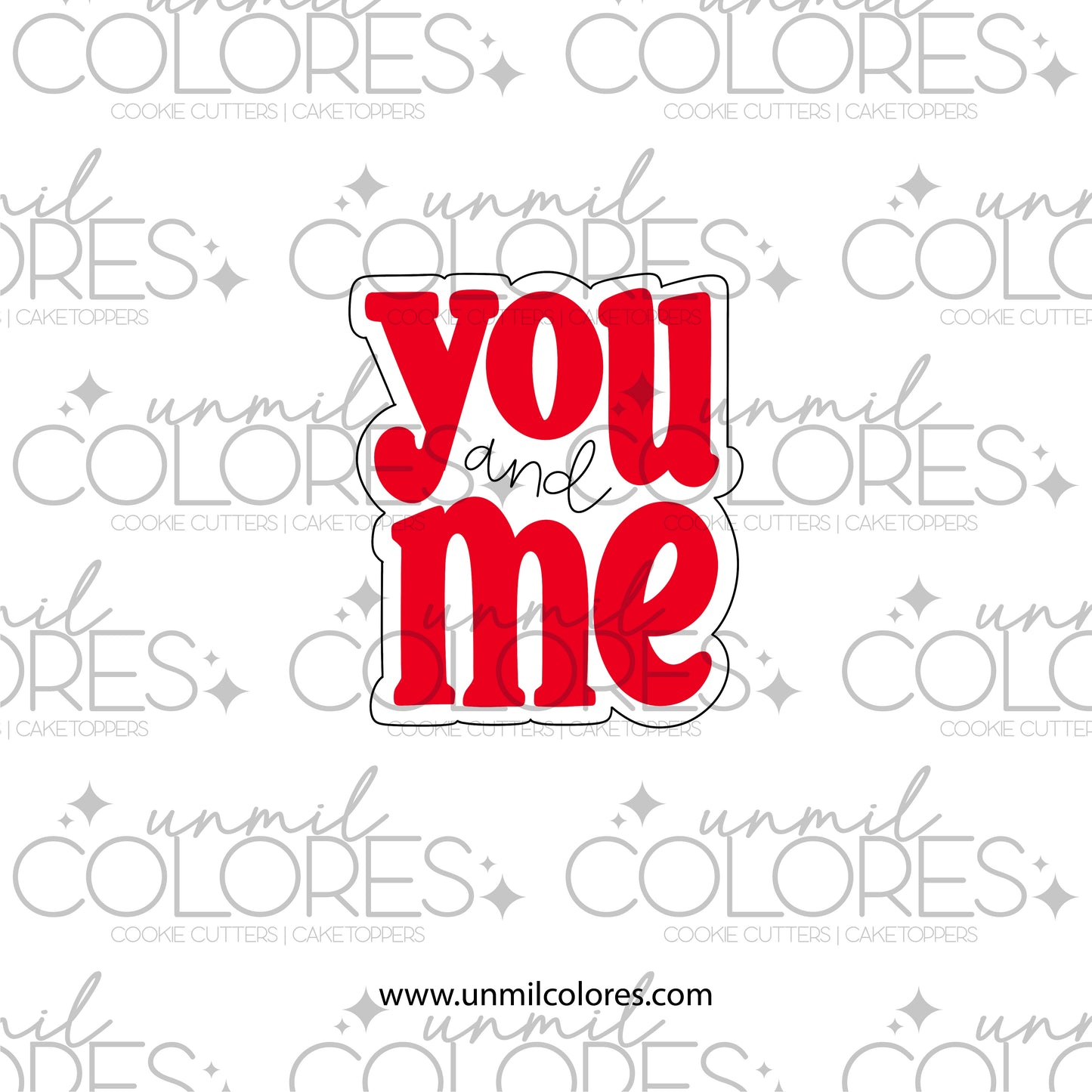 Cortador de Galleta Placa You And Me