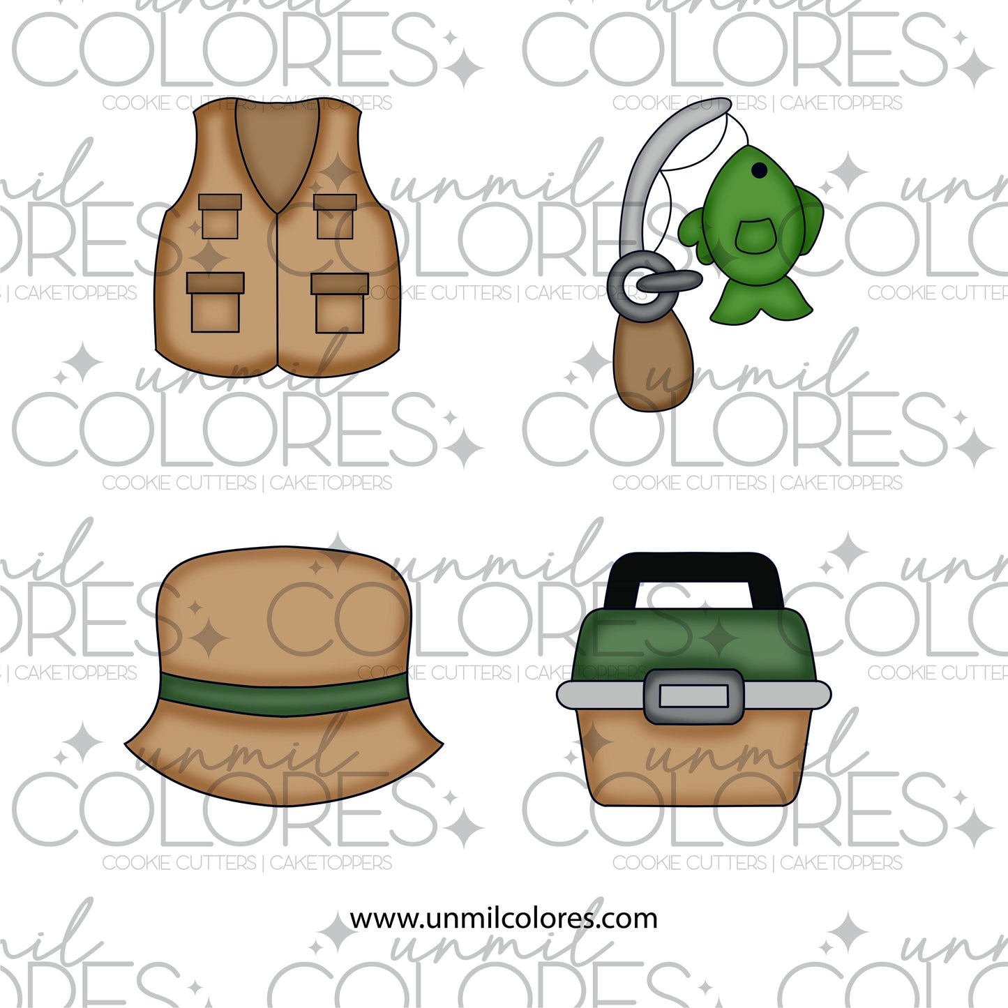 Set Cortadores de Galletas Pesca (4 pzas)