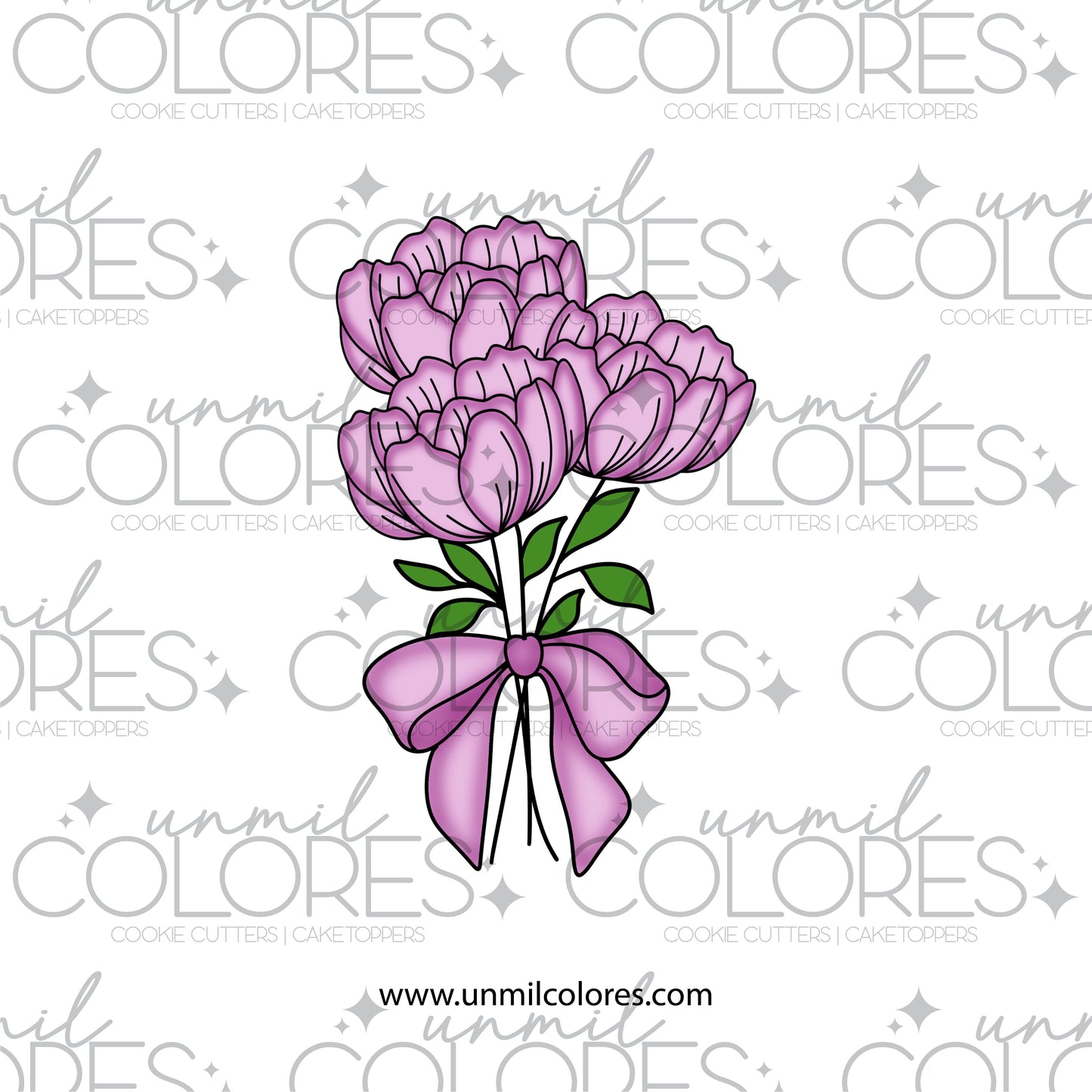 Cortador de Galleta Ramo Peonias