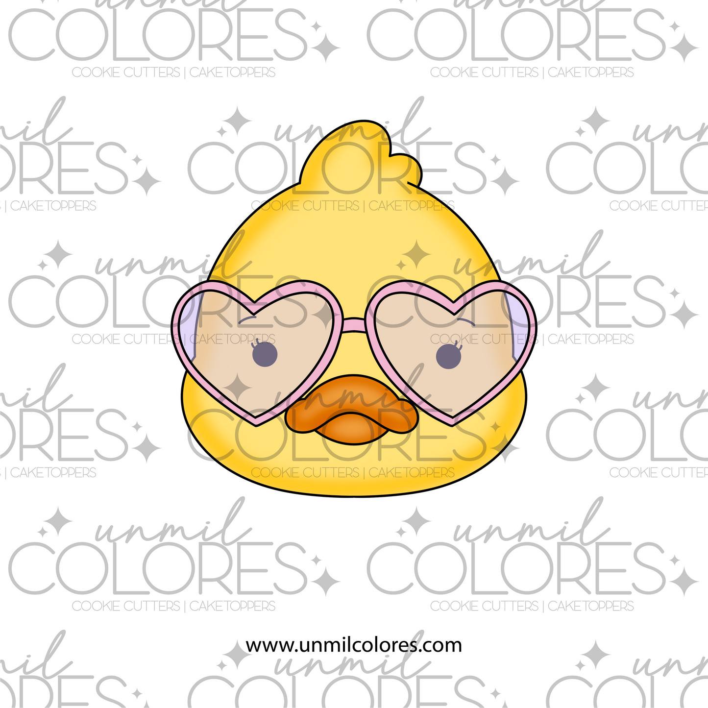 Cortador de Galleta Cara Patito Lentes