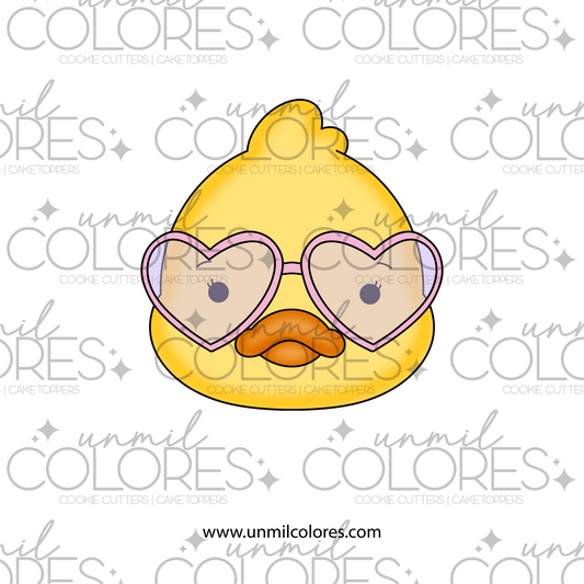 Cortador de Galleta Cara Patito Lentes