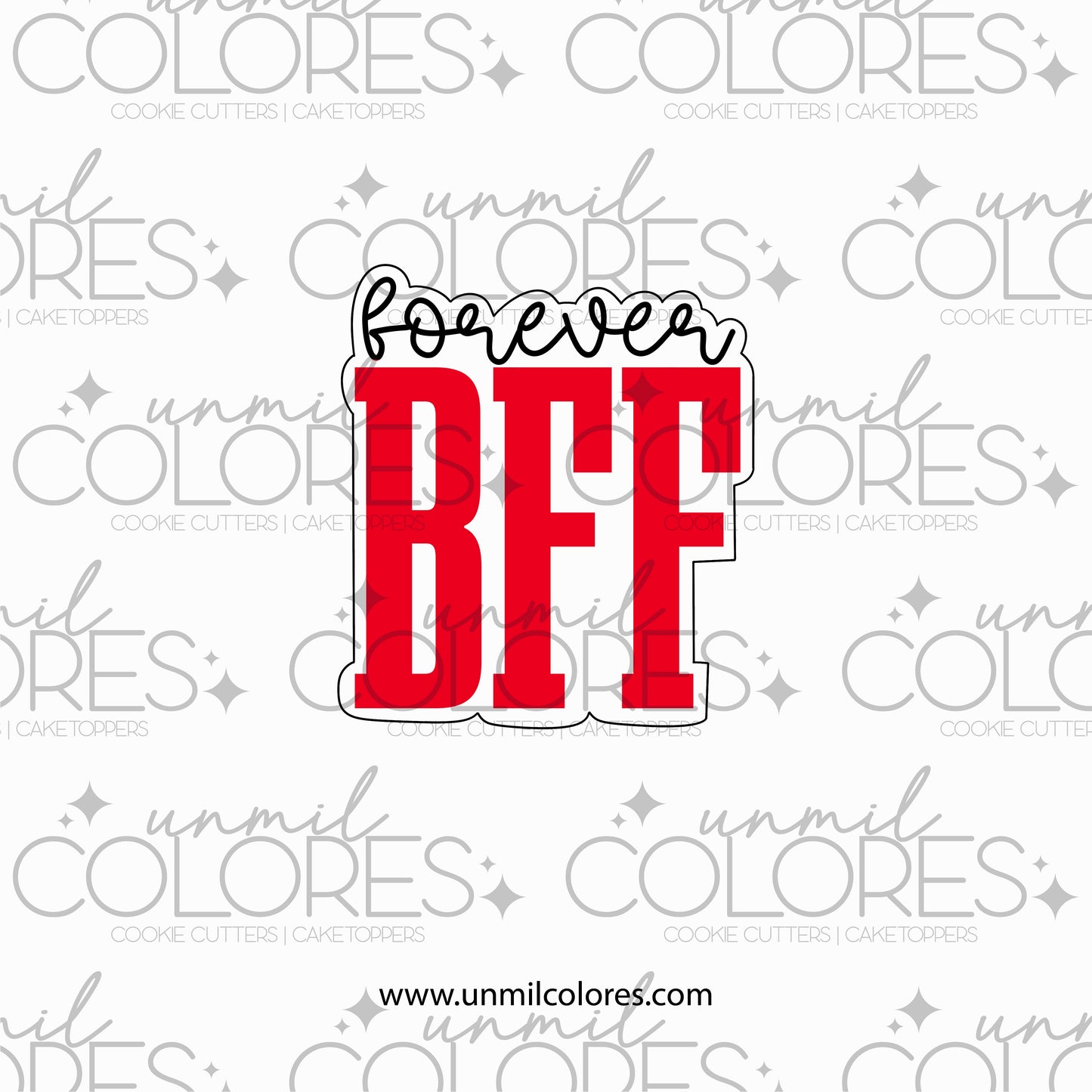 Cortador de Galleta Placa Forever BFF