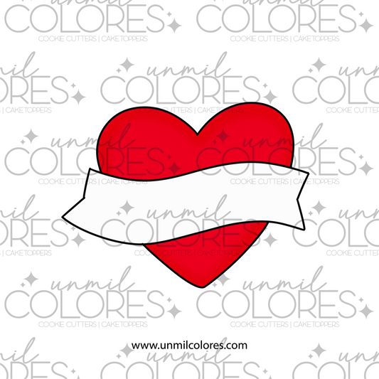 Cortador de Galleta  Corazón Banderín