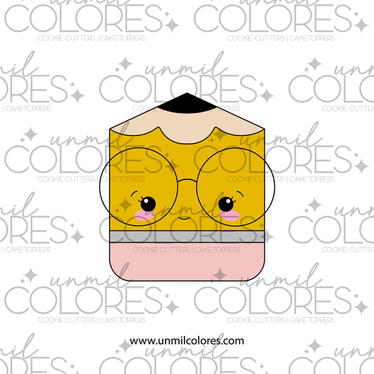 Cortador de Galleta Lápiz con Lentes